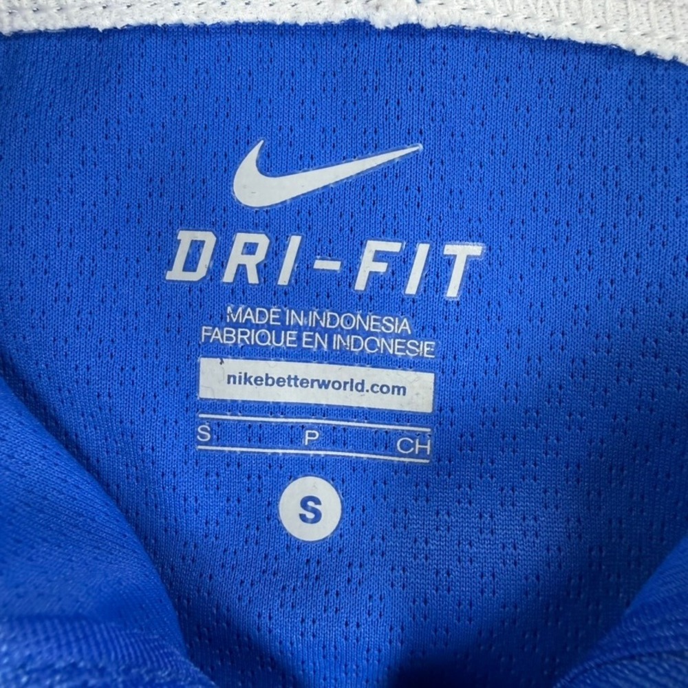 Nike Dri-FIT Track Jacket Small Blue White Full Zip Athletic Warm Up Jacket S - Picture 2 of 9